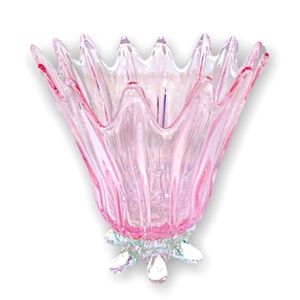 Large pink blown glass vessel